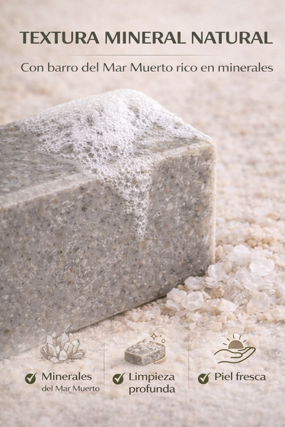 Jabón Sólido Natural de Barros del Mar Muerto 100 g | Limpieza Purificante para Piel Grasa y Mixta | M&amp;On Naturals_2