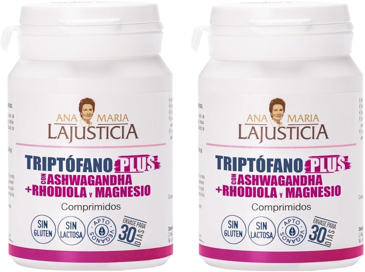 Pack X2 Triptófano plus con ashwagandha + rhodiola y magnesio Ana María LaJusticia 60 comprimidos