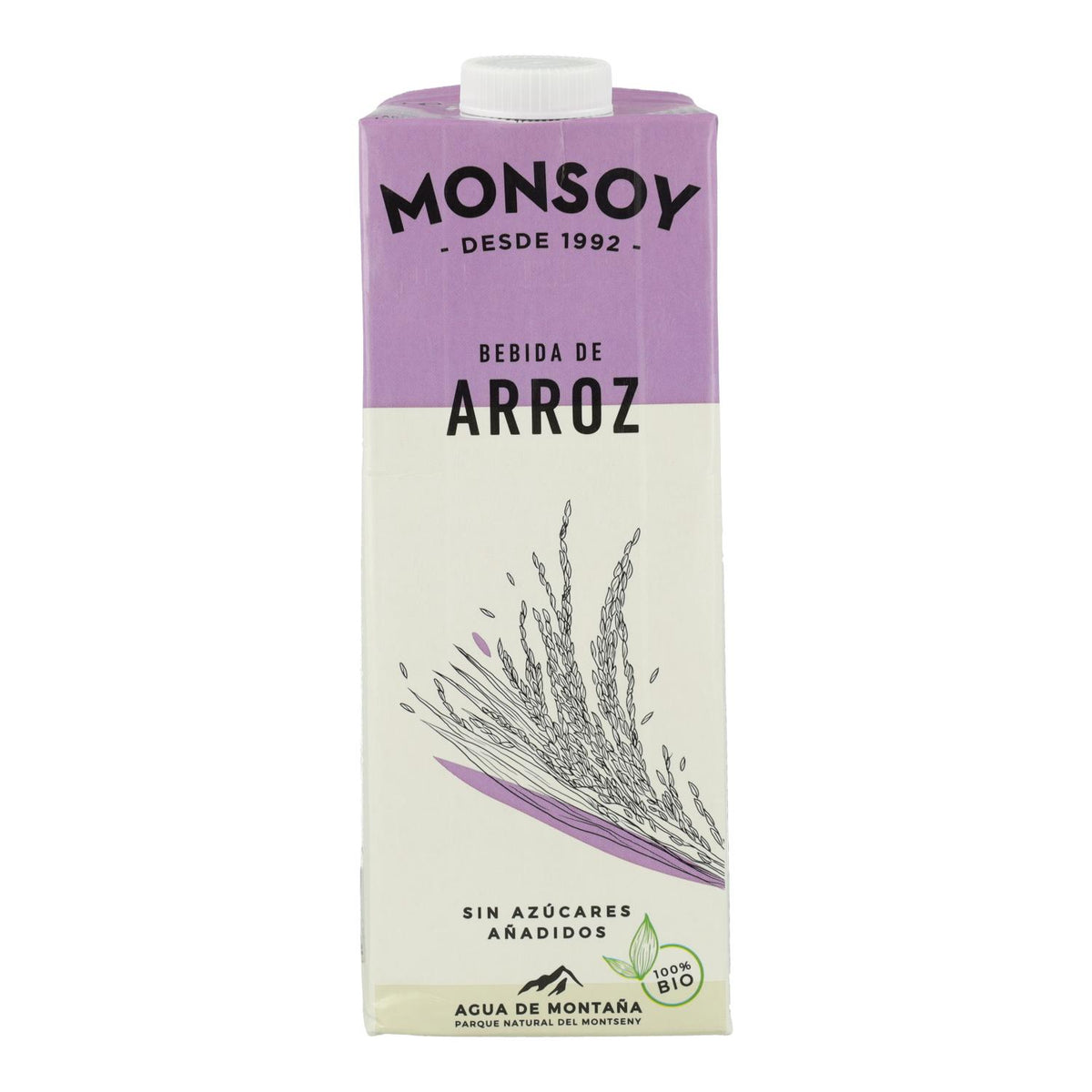 Pack 6 uds Bebida Arroz bio Monsoy 1L
