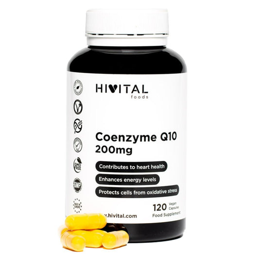 Coenzima Q10 200 mg 120 cápsulas veganas Hivital