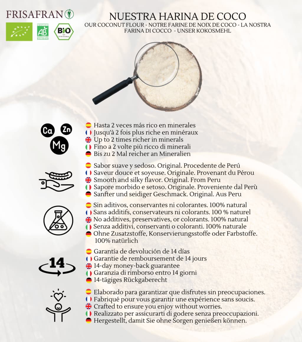 Harina De Coco En Polvo Ecológica | Calidad | Frisafran 1 Kg_2