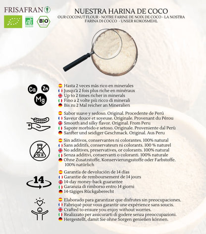Harina De Coco En Polvo Ecológica | Calidad | Frisafran 200 G_2