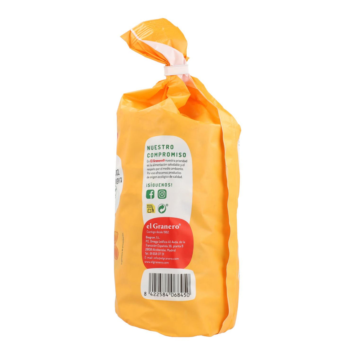 Tortitas de Arroz con Cúrcuma y Pimienta Sin Gluten Bio El Granero, 115 g