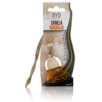 Ambientador Coche Canela-Naranja Little Car SYS Aromas 6 ml | Aroma Cítrico y Especiado | Cálido y Envolvente_0