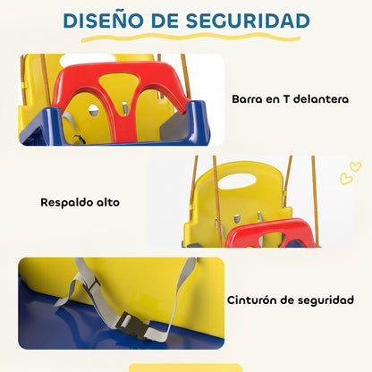Columpio Infantil Outsunny Pp, Pe Azul 42x33x38 Cm_5