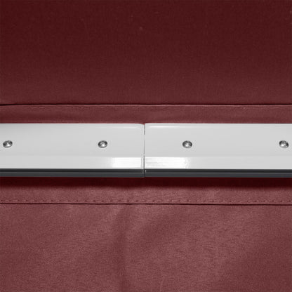 Toldo Manual Retráctil Outsunny Aluminio, Poliéster Rojo Vino 350x250x148 Cm_4