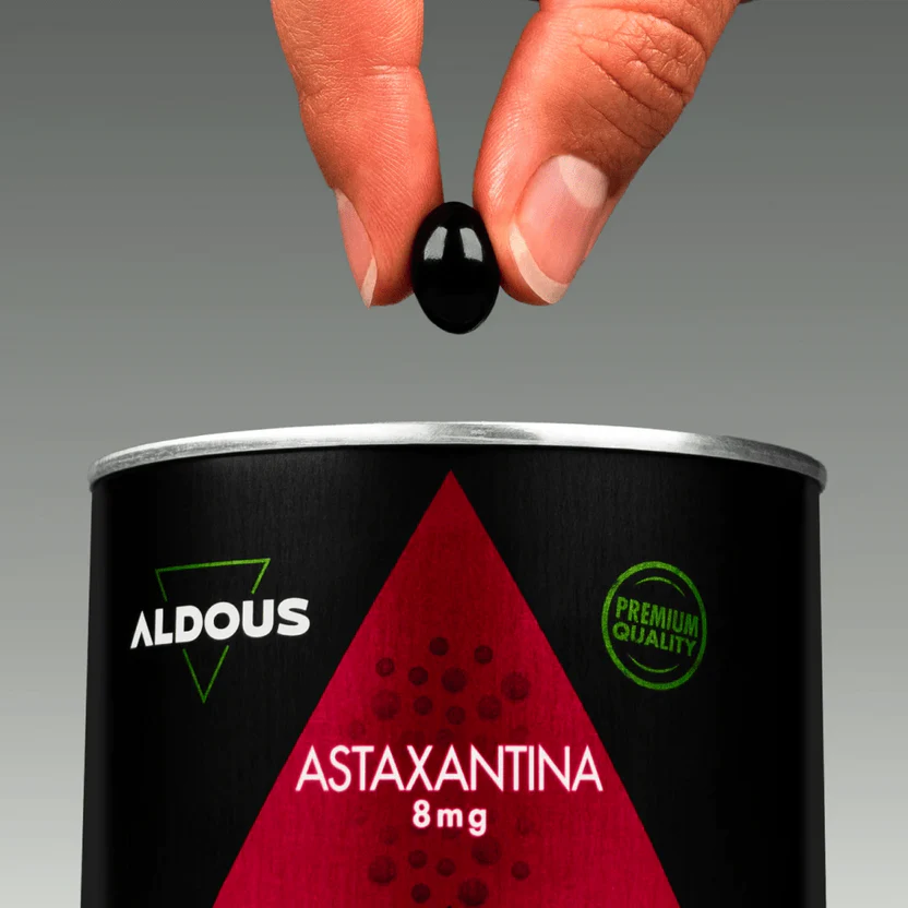 Astaxantina Natural Pura 8 mg, 160 mg Aceite Rico en Astaxantina Aldous Bio 120 Perlas