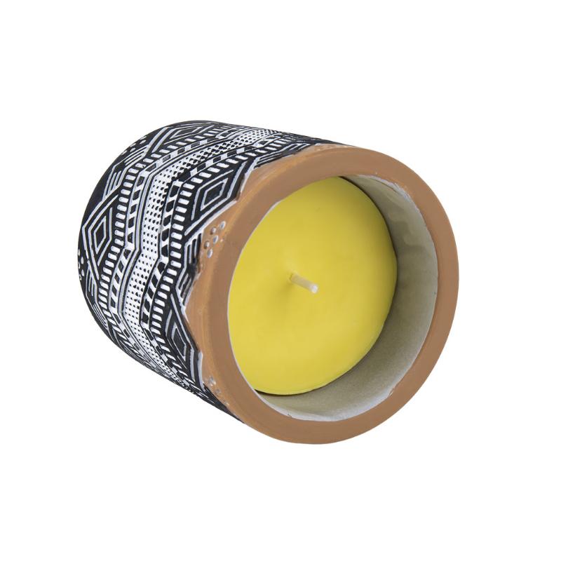 Vela Aromática De Citronela Maceta Decorada 170 G_3