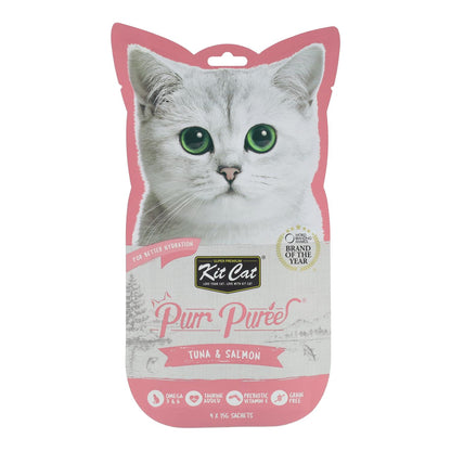 Kit Cat PurrPuree - Atún y Salmón 60 g Snack cremoso para gatos