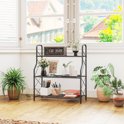 Soporte Para Plantas Outsunny Metal Negro 69x28.5x78 Cm_3