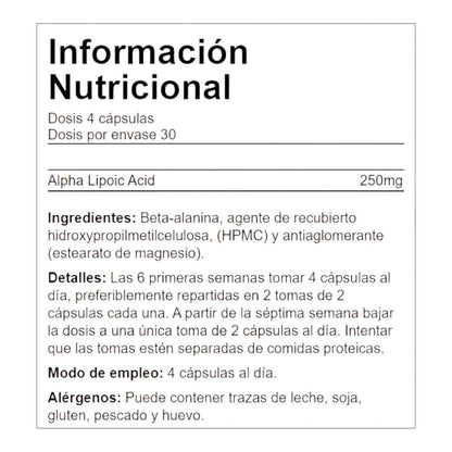 Beta Alanina - 120 Cápsulas Vegetales - Beta-alanina - Quamtrax_1
