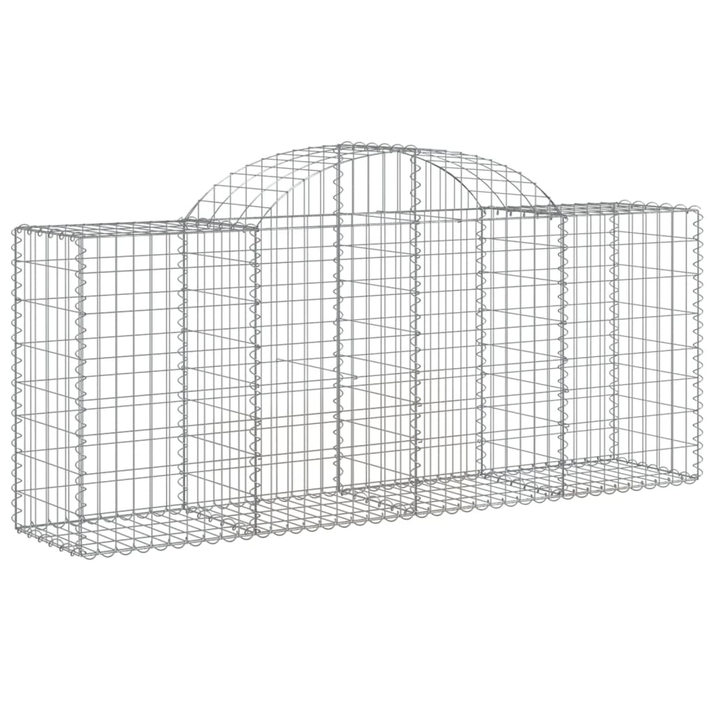 Cestas De Gaviones 11 Uds Forma De Arco Hierro 200x50x80/100 Cm_2