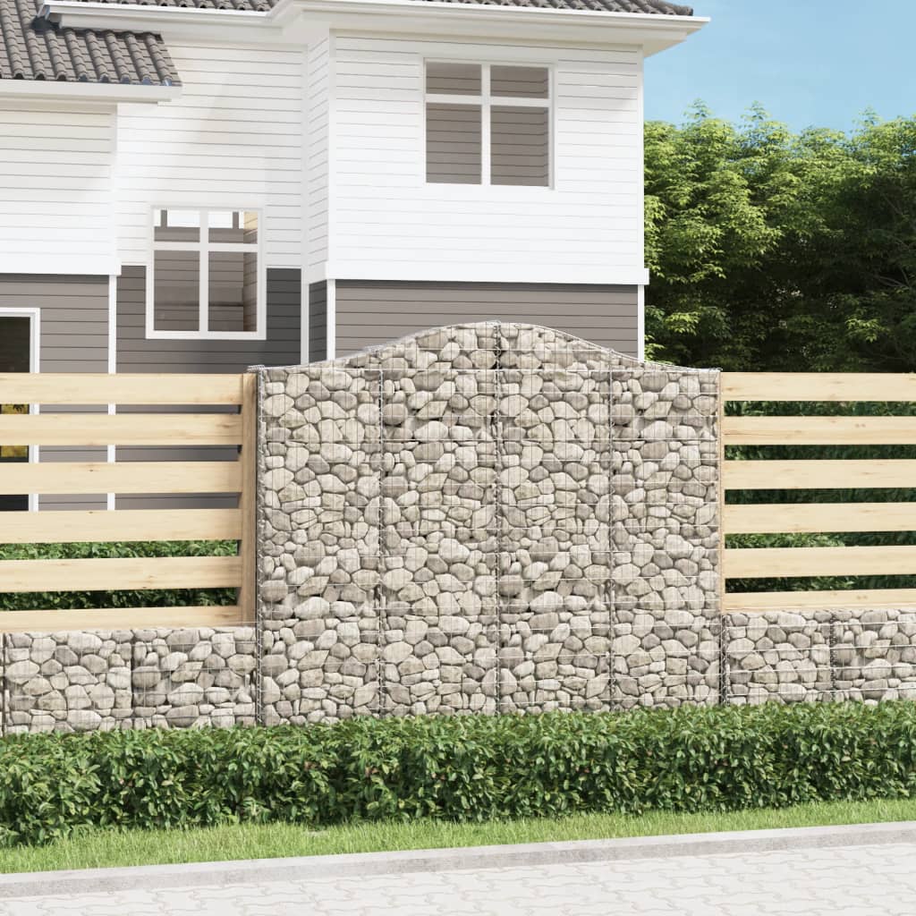 Cestas De Gaviones 2 Uds Forma De Arco Hierro 200x30x180/200 Cm_1