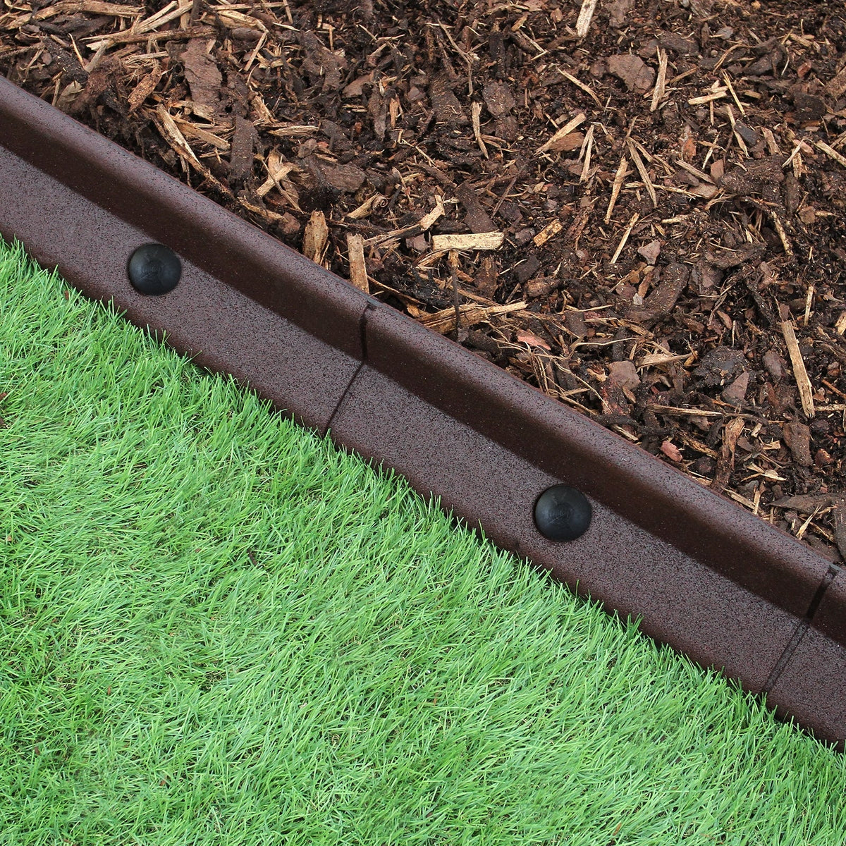 Bordes De Césped Marrón Flexibles Jardín Bordes De Césped Paquete De 4 X 1.2m_2