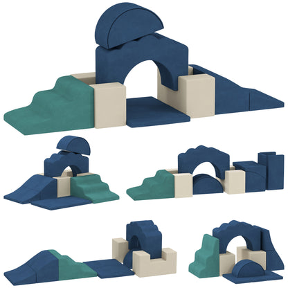 Bloques De Espuma Aiyaplay Terciopelo, Espuma Pu 30d Azul 50x40x25 Cm_0