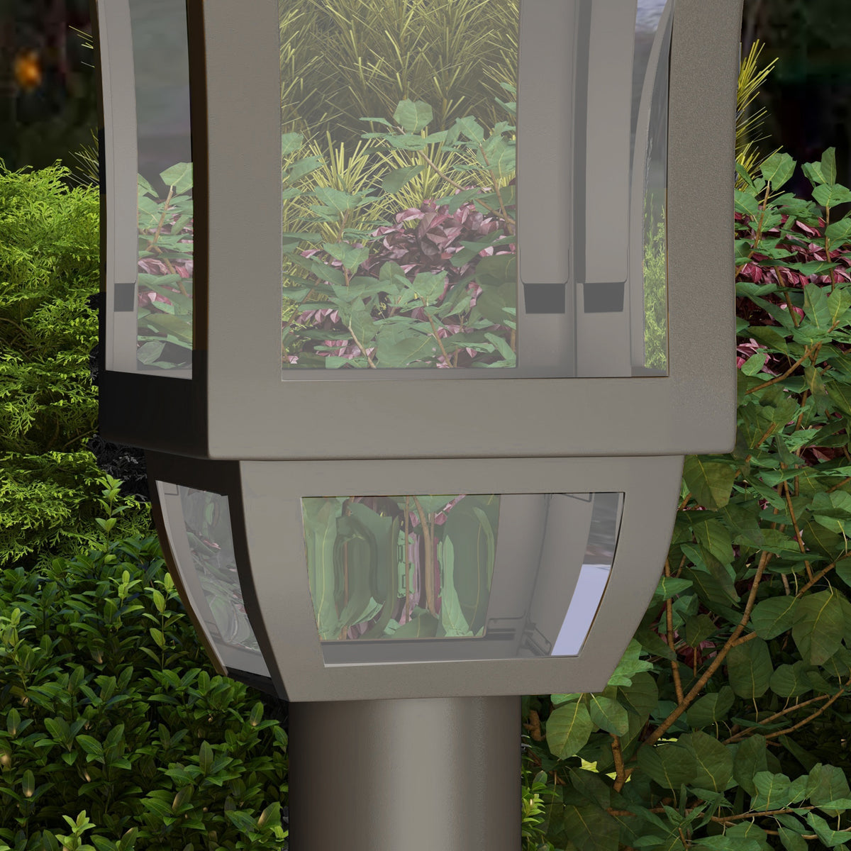 Farol Solar Outsunny Plástico Negro 15x15x127 Cm_3