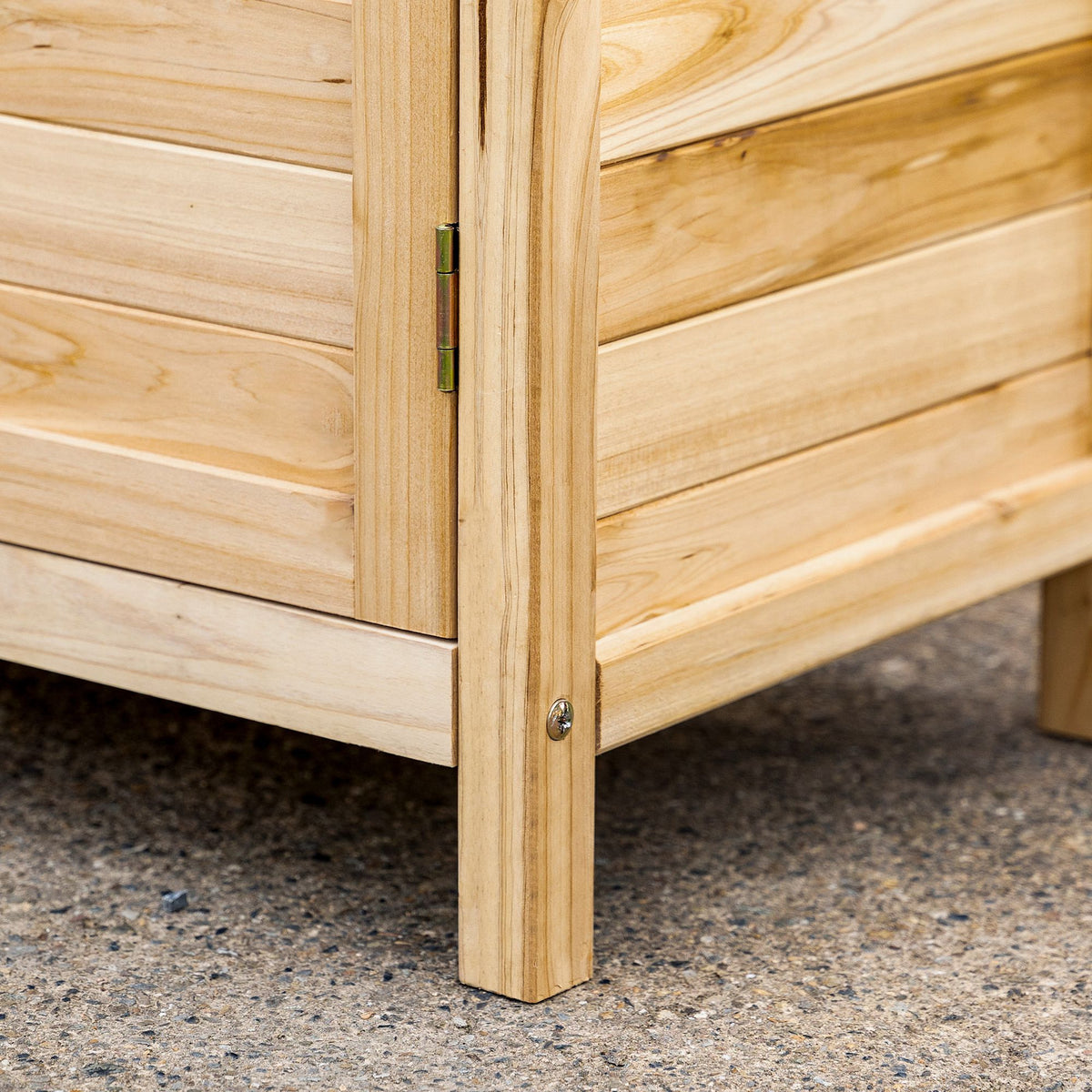 Armario De Almacenaje Outsunny Madera De Abeto Madera Natural 83x40x92 Cm_3