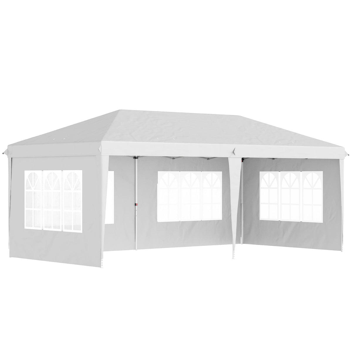 Carpa Plegable Outsunny 585x295x270 Cm Blanco_0