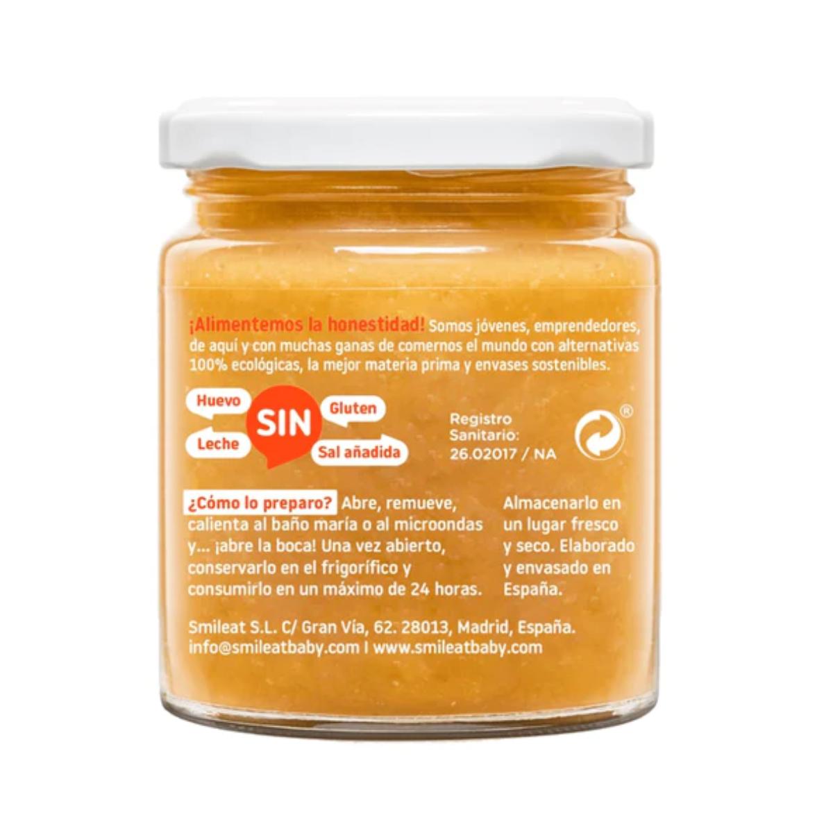 Pack 12x Tarrito BIO calabaza y calabacín +6 meses Smileat 230g