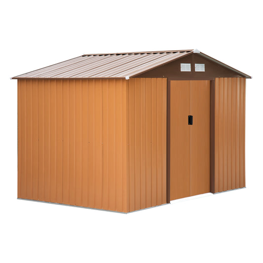 Caseta De Jardín Outsunny 277x195x192 Cm Ocre_0