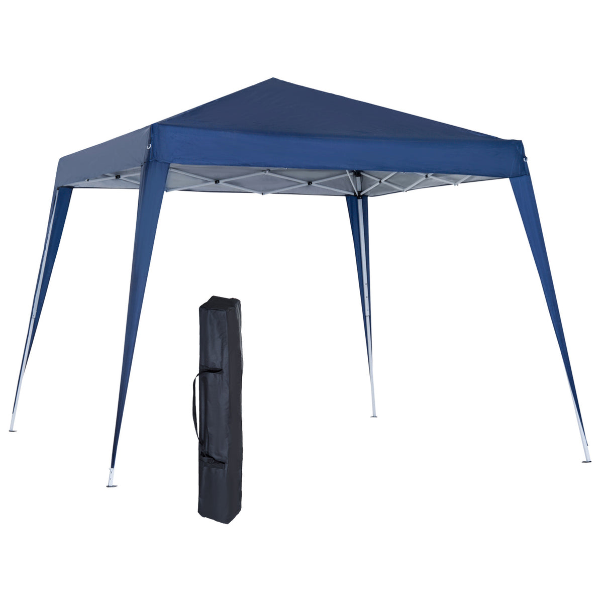 Carpa Plegable Outsunny Azul 240x240x250cm Tela Oxford Acero_0
