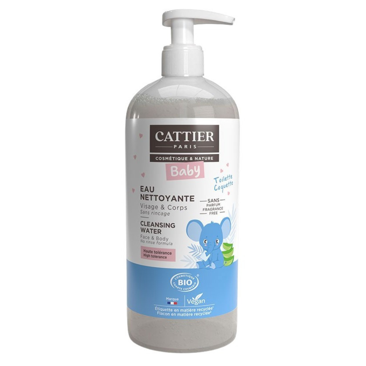 Agua limpiadora para bebés Cattier 500 ml