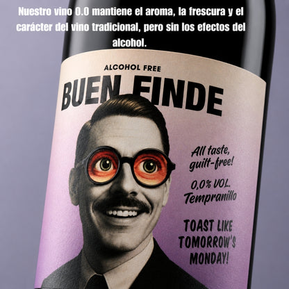 Vino Tinto Sin Alcohol 0,0% Tempranillo | Pack 3 Botellas X 750 Ml | Vino Desalcoholizado Equilibrado Y Afrutado_4