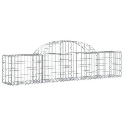 Cestas De Gaviones 4 Uds Forma De Arco Hierro 200x30x40/60 Cm_2