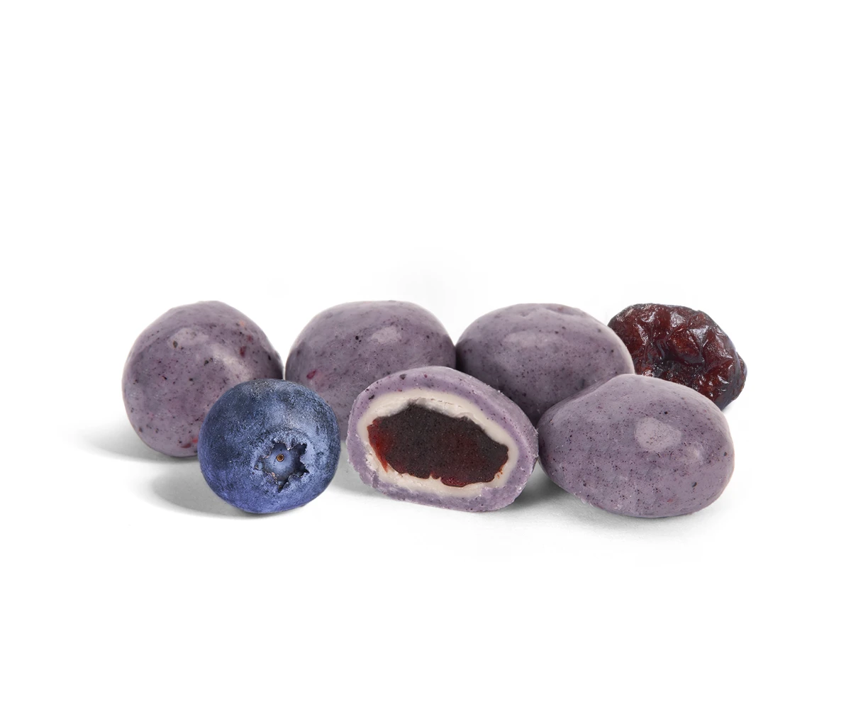 Arándanos Morados Con Chocolate Blanco 150g Pack_0
