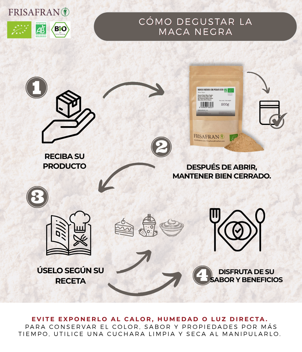 Maca Negra En Polvo Ecológica | Calidad | Frisafran 200 G_2