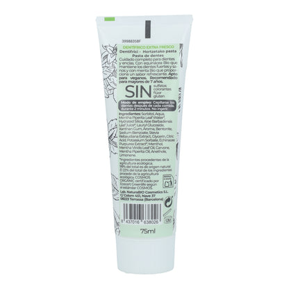 Dentífrico Menta y Equinácea Bio Sin Flúor NaturaBio 75 ml