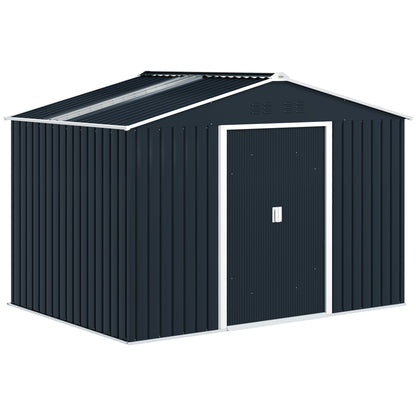 Caseta De Jardín Outsunny Acero Galvanizado Gris Oscuro 277x195x192cm_0