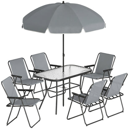 Conjunto De Jardín Outsunny Acero, Textilene Gris 119x68x70 Cm_0