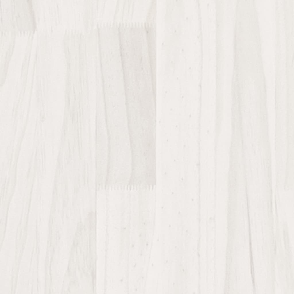 Jardinera De Madera Maciza De Pino Blanca 70x70x70 Cm_5