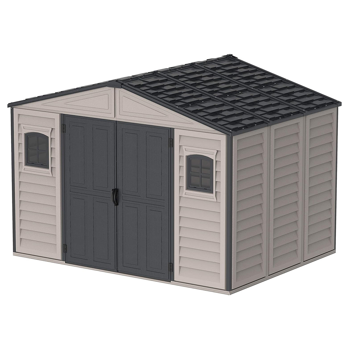 Duramax - Caseta Jardín - Woodbridge Plus 10.5x8 - Pvc - Color Gris Claro Y Oscuro_0