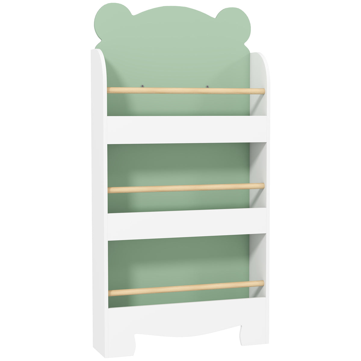 Librería Infantil Aiyaplay Mdf, Madera De Pino Verde 55x15x110 Cm_0