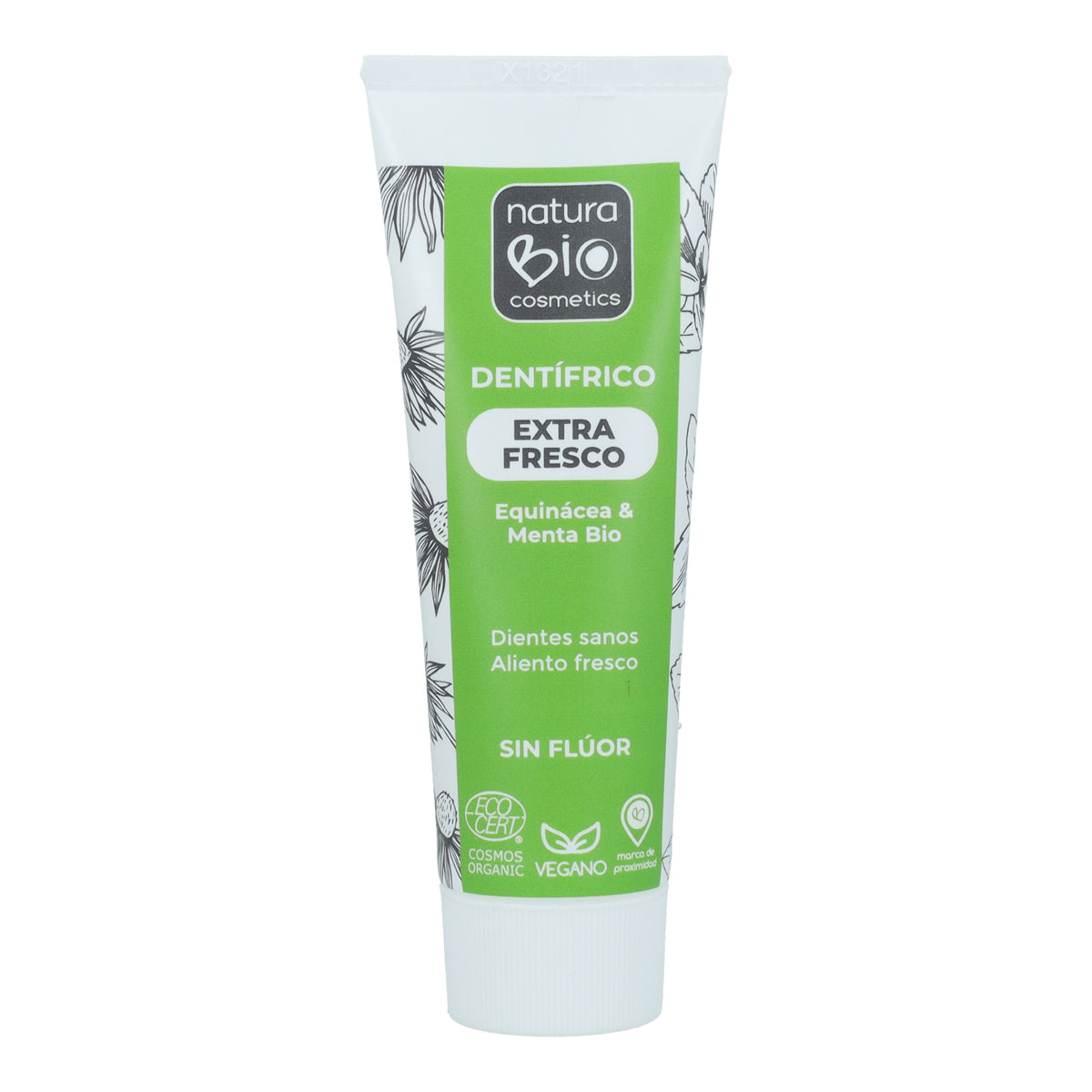 Dentífrico Menta y Equinácea Bio Sin Flúor NaturaBio 75 ml