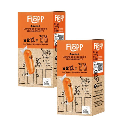 Pack 2 x Desengrasante ECO Refill Flopp 2caps