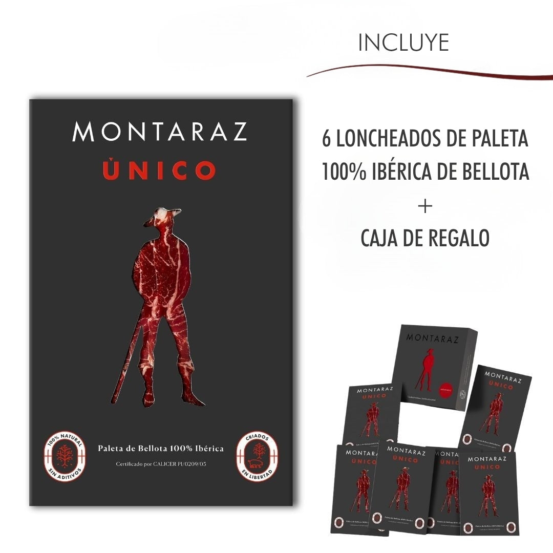 Caja Regalo Gourmet | 6 Loncheados De Paleta 100% Ibérica De Bellota Envasados Al Vacío (600gr) De Salamanca_2