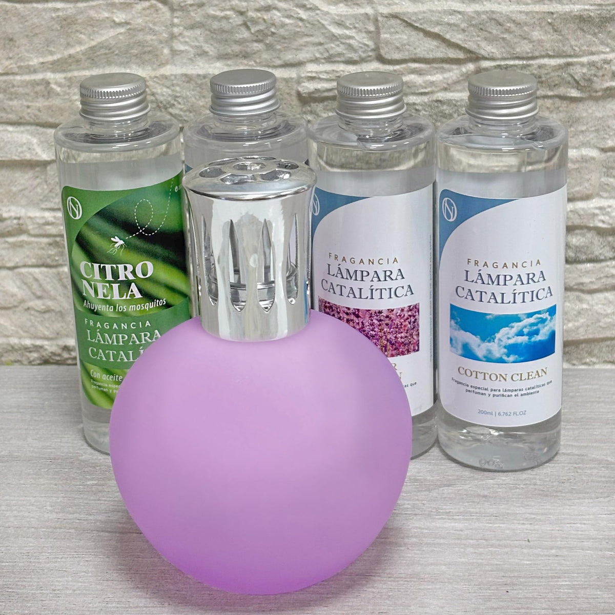 Pack Ahorro Lámpara Catalítica Fucsia Mate + Fragancia Summer Fruits 200ml + Limpiador Neutro 200ml + Mecha Repuesto_3