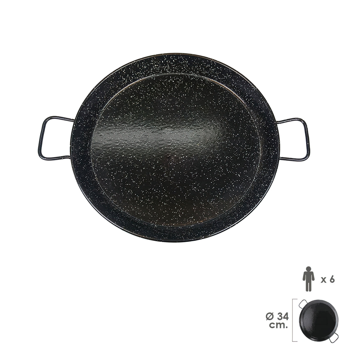 Paellera Valenciana esmaltada 6 personas/ 34 cm_0