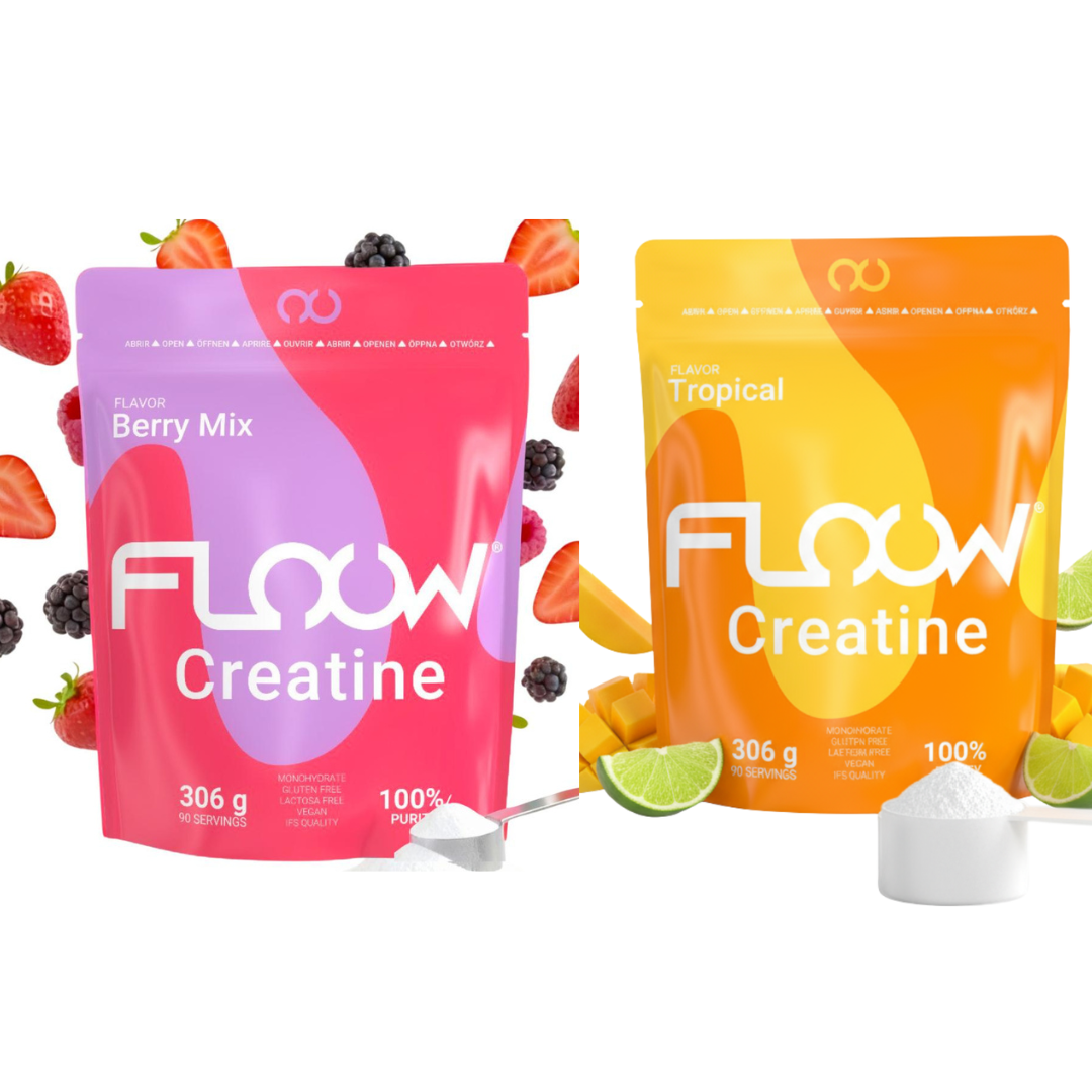 Creatina Monohidratada Sabor Berry Mix + Sabor Tropical - 612g (180 Dosis) Creatine En Polvo Pura Sin Azúcar_0
