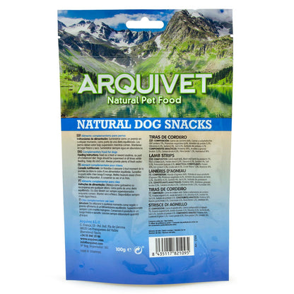 Snack natural para perros  Tiras de cordero Arquivet 100 g