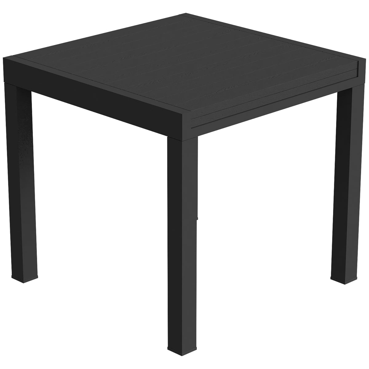 Mesa Jardín Extensible Outsunny Aluminio Negro 160x80x75 Cm_4