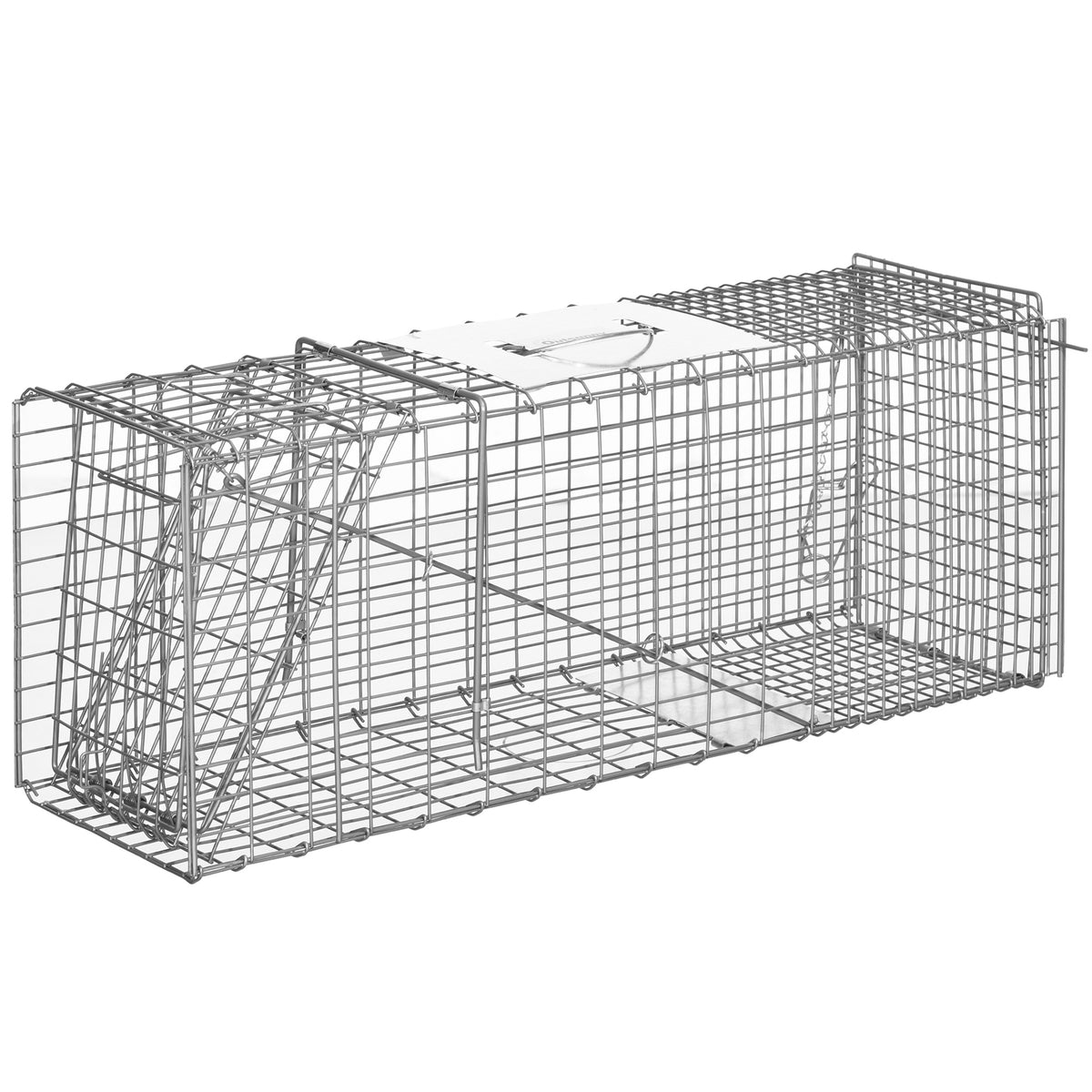 Trampa Para Animales Outsunny 81x26x34.5 Cm Plata_0