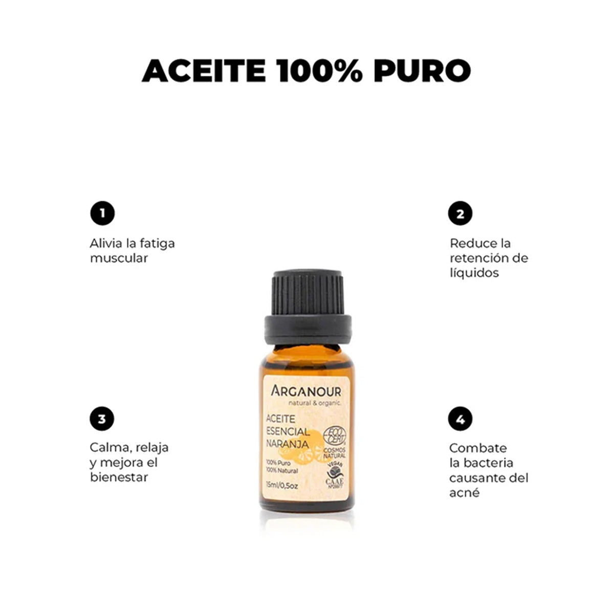 Aceite esencial Naranja 100% puro Arganour 15ml