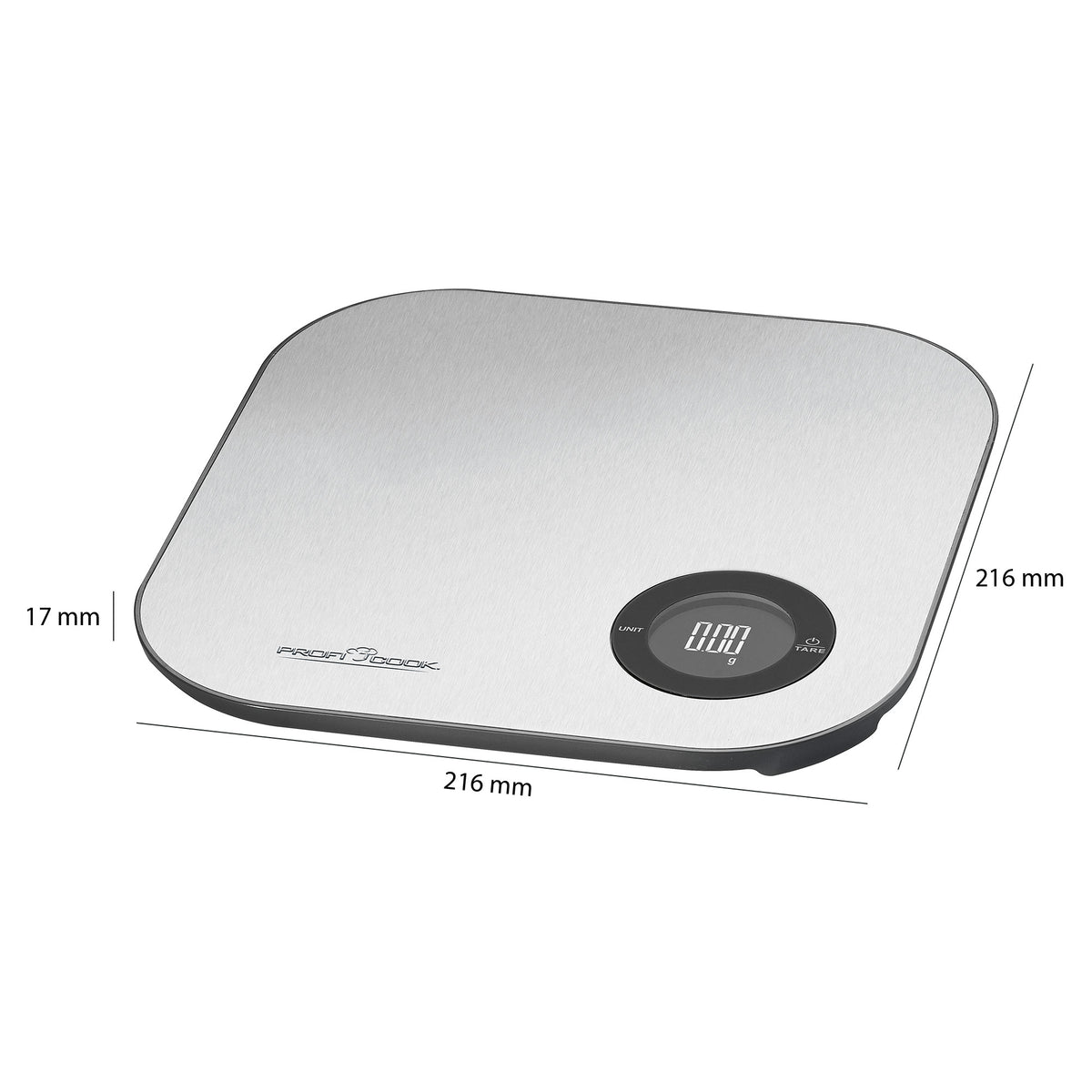 Báscula De Cocina Inteligente Bluetooth Con App, Precisión 1g, Hasta 5 Kg, Acero Inoxidable Proficook Kw 11158 Plata_4