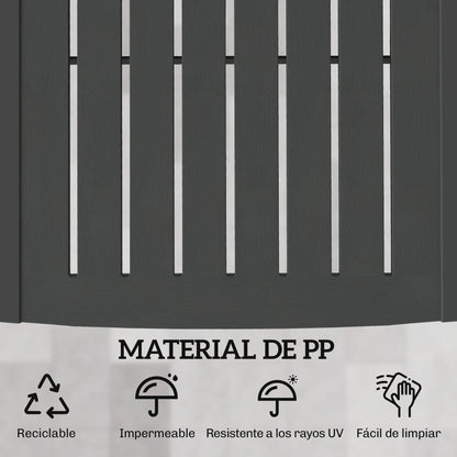 Conjunto De Tumbonas Outsunny Pp Gris 192x57x28.5 Cm_5