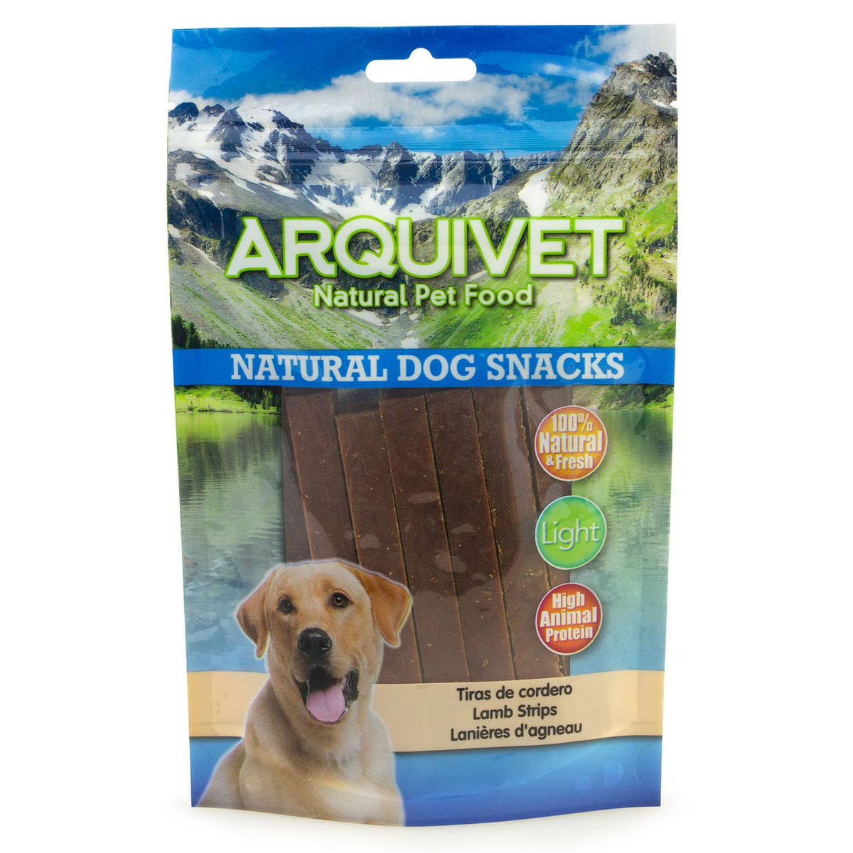 Snack natural para perros  Tiras de cordero Arquivet 100 g