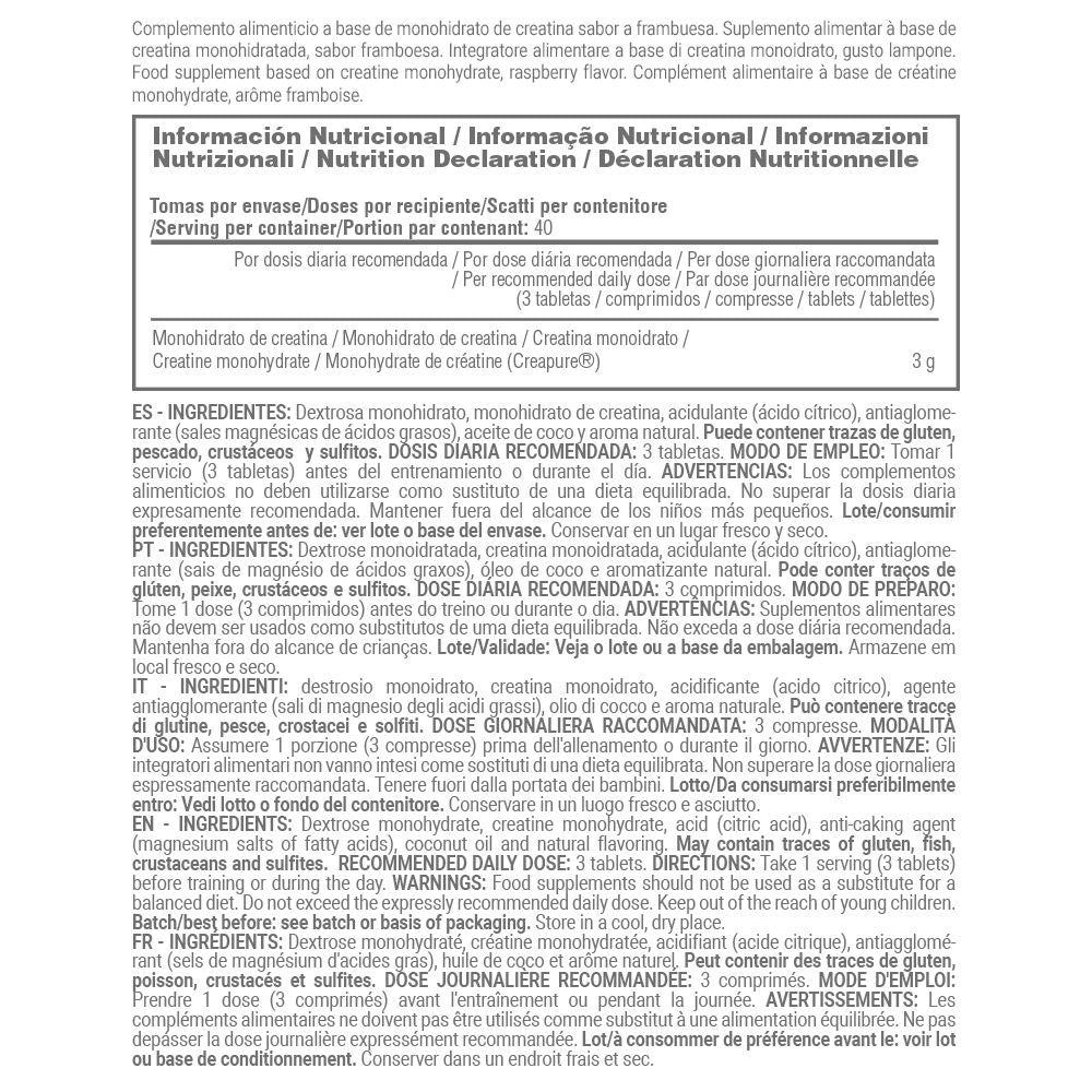 Creatina Monohidrato (creapure®) - 120 Tabletas Masticables - Frambuesa - Aumenta La Fuerza - Masmusculo_5